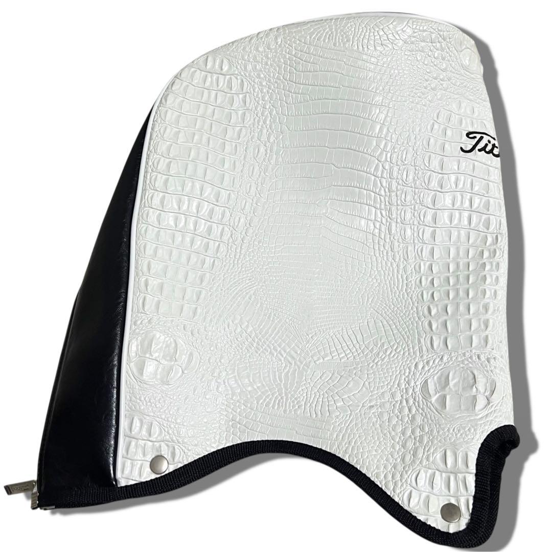 希少 レア 美品 タイトリスト 型押し キャディバッグ 9.5型 クロコ ゴルフ