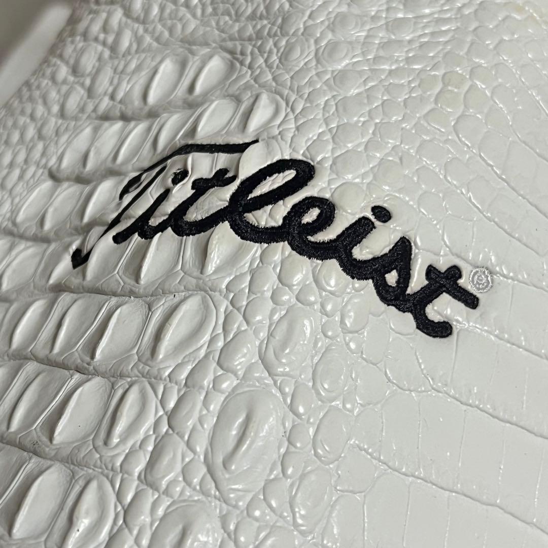 希少 レア 美品 タイトリスト 型押し キャディバッグ 9.5型 クロコ ゴルフ