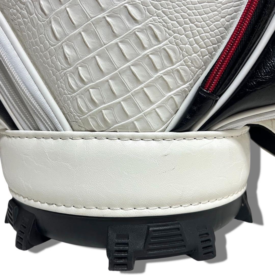 希少 レア 美品 タイトリスト 型押し キャディバッグ 9.5型 クロコ ゴルフ