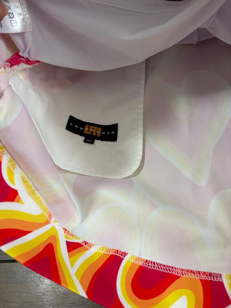 LOWMUTH ハート柄 ゴルフスカート M