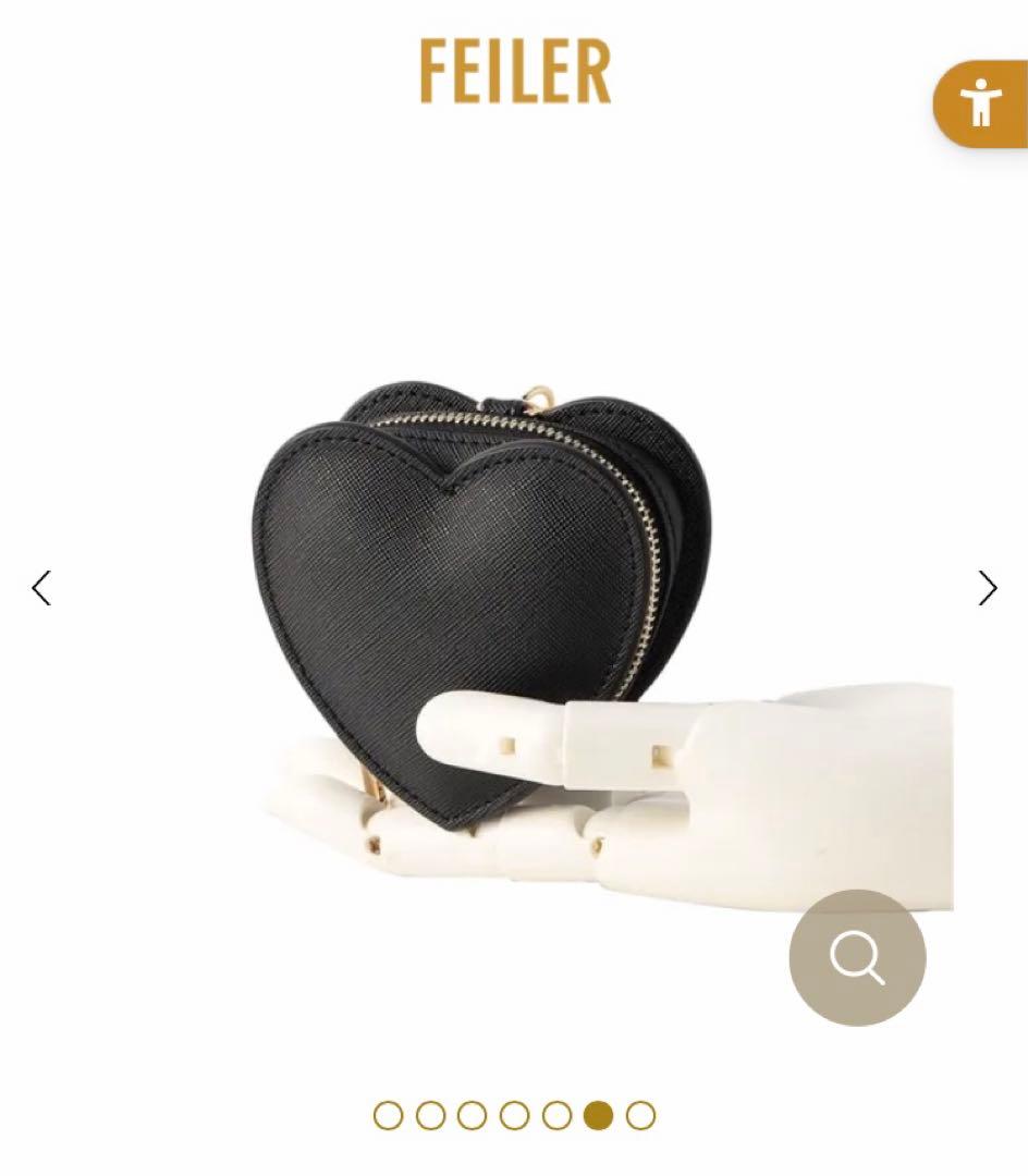 FEILERフェイラー ♡ユニ ハートバッグチャーム♡黒 - メルカリ