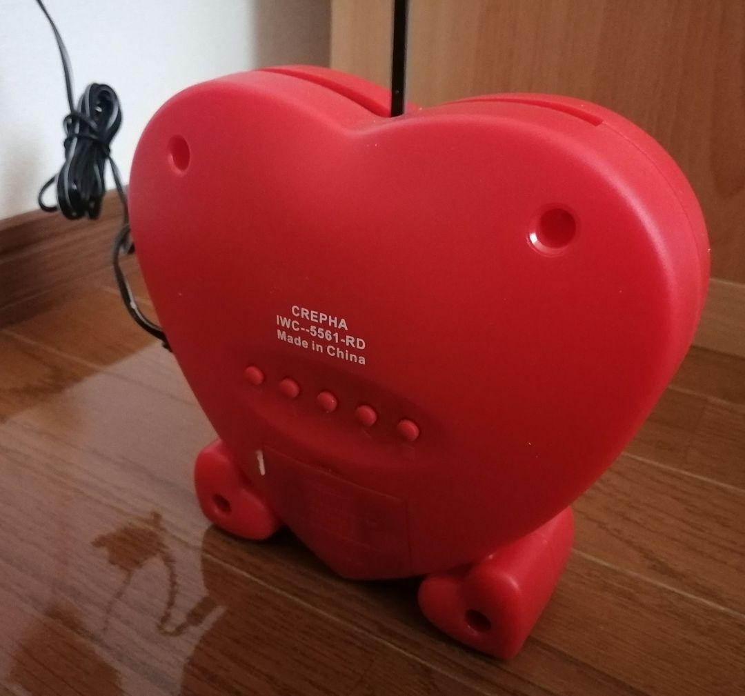 新品】ハート型 フローティングメッセージ クロック - メルカリ