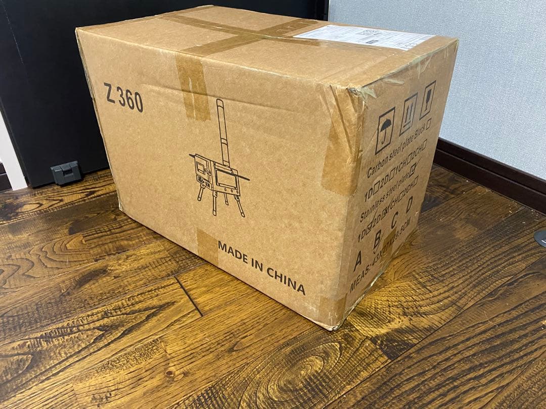 SENQI 薪ストーブ 2面ガラス窓　折りたたみ キャンプ 耐熱ガラス　煙突