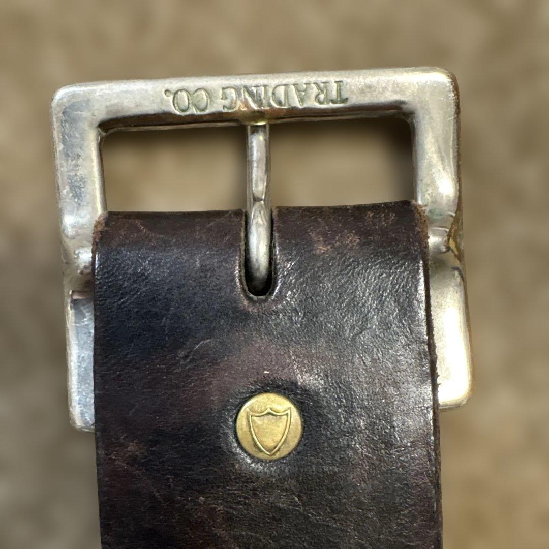 34inch ピーナッツ HTC スティングレイ レザースタッズベルト 茶芯