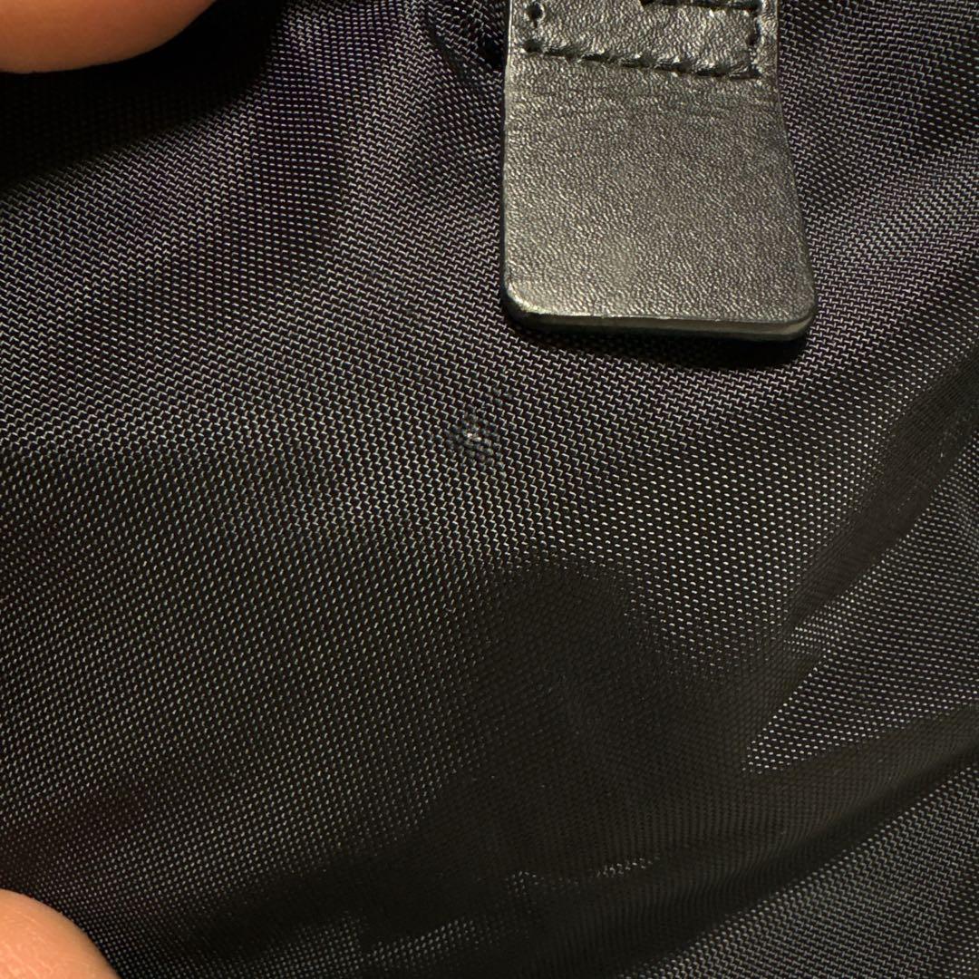 agnès b. ブラックナイロンリュック バックパック a4対応 ゴールド金具