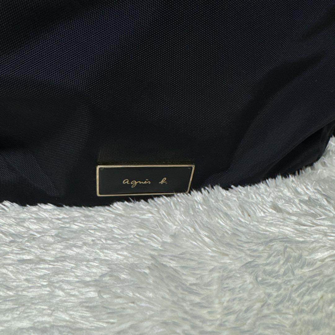 agnès b. ブラックナイロンリュック バックパック a4対応 ゴールド金具