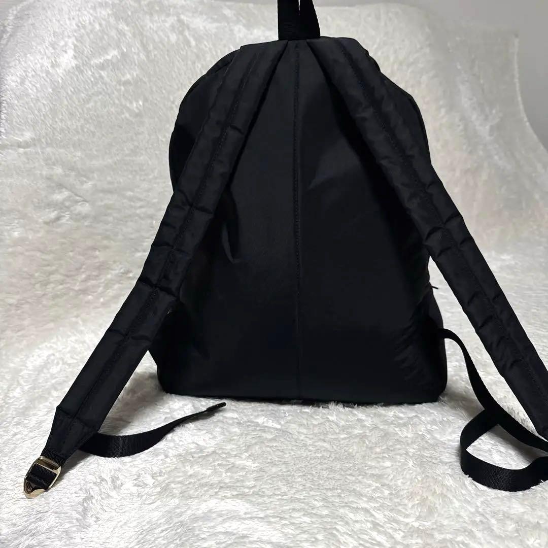 agnès b. ブラックナイロンリュック バックパック a4対応 ゴールド金具