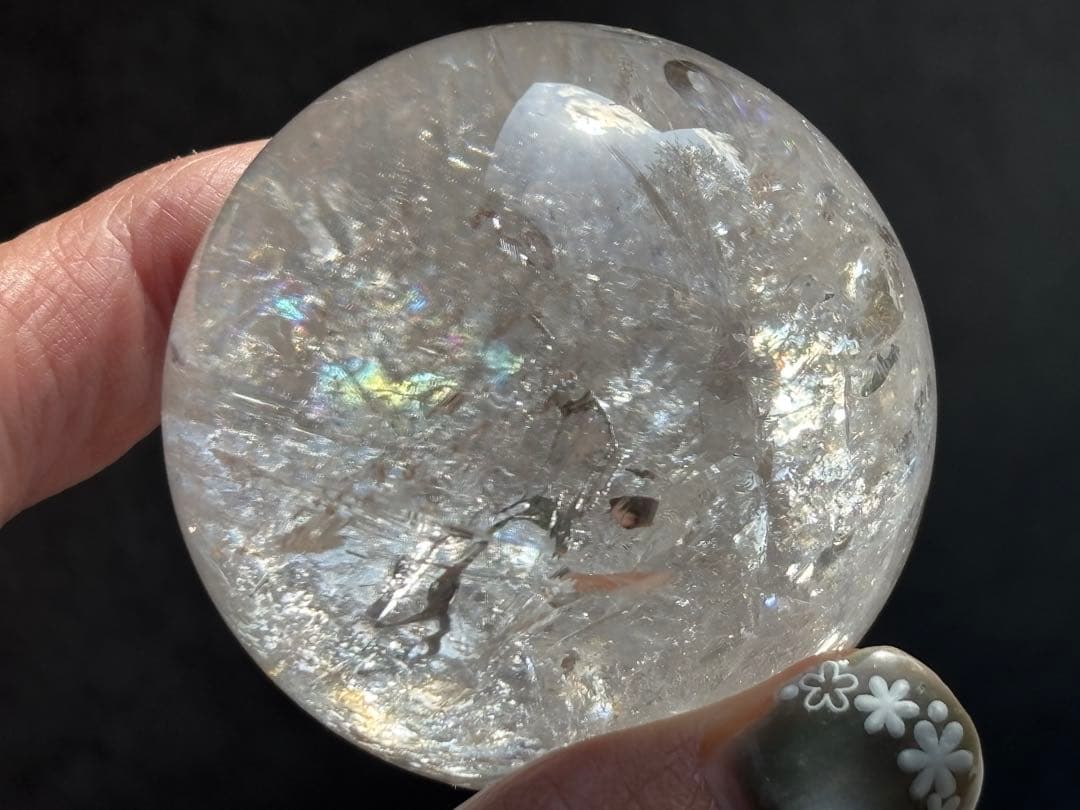 《ピンククリアクォーツ＊ピンクファイヤークォーツ小サイズスフィア》