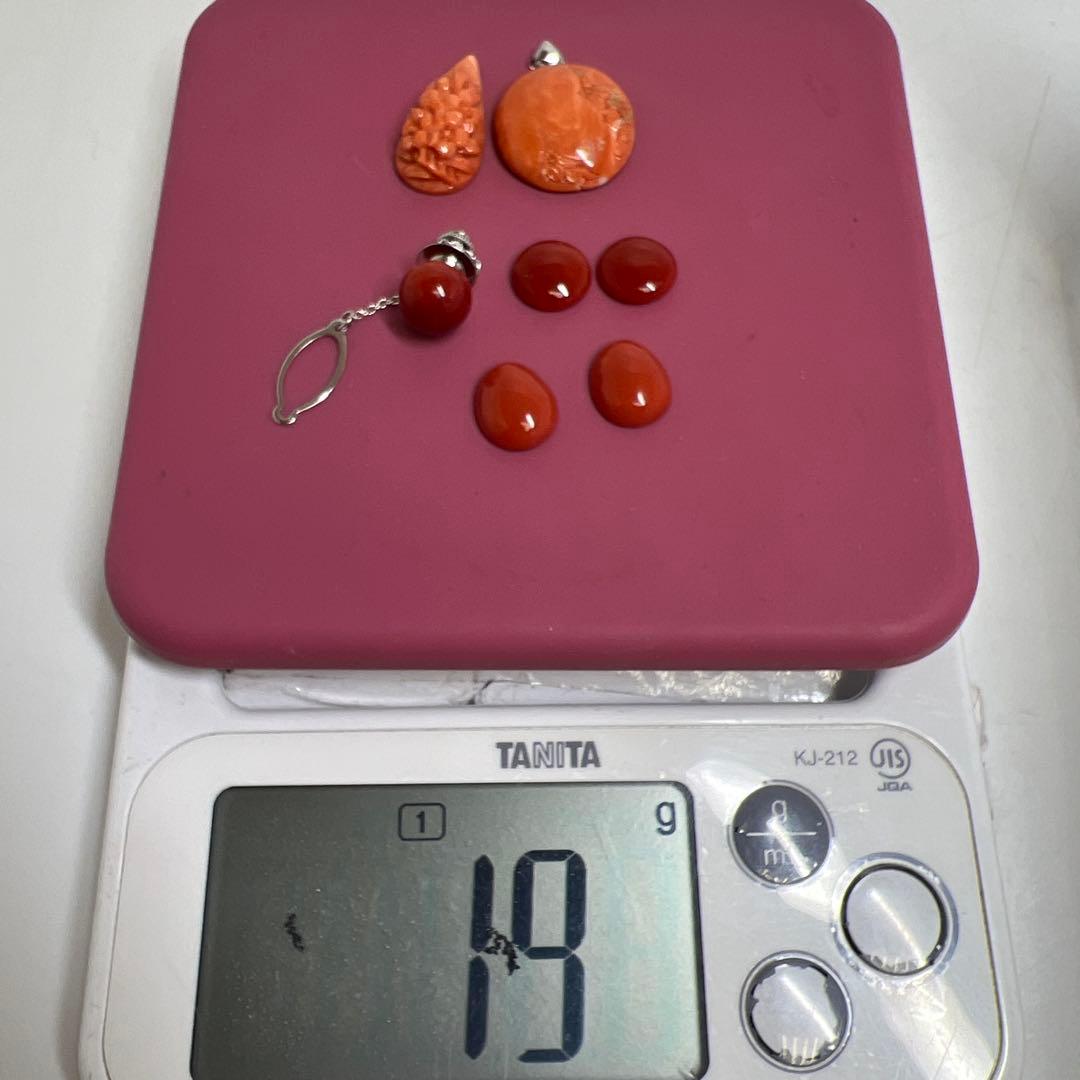 本血赤珊瑚 アクセサリー 色々 19g 東K7-1209☆2F