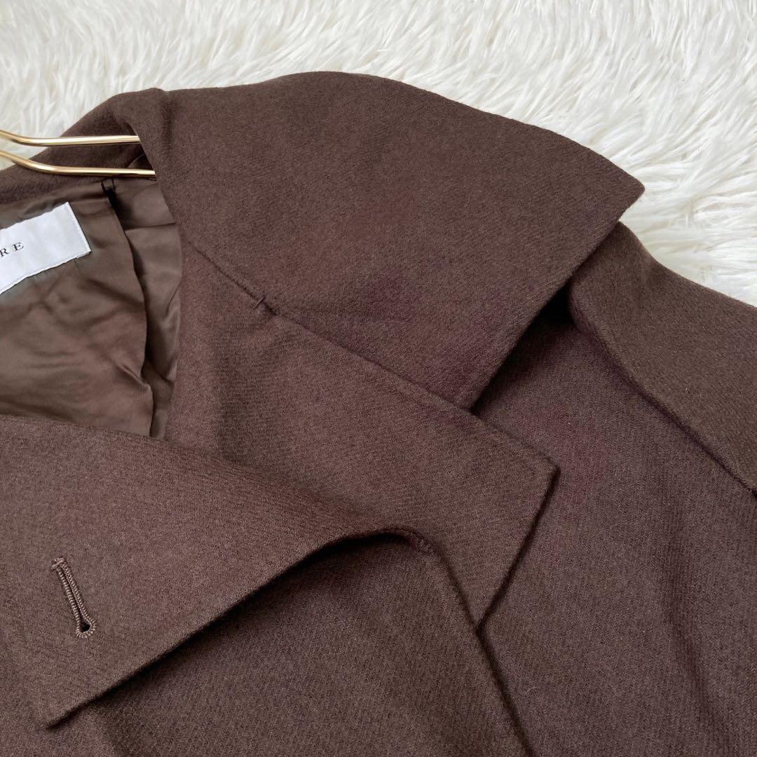 《美品》 ADORE ポンチョ型コート ブラウン 36 ダブルボタン 大人 上品