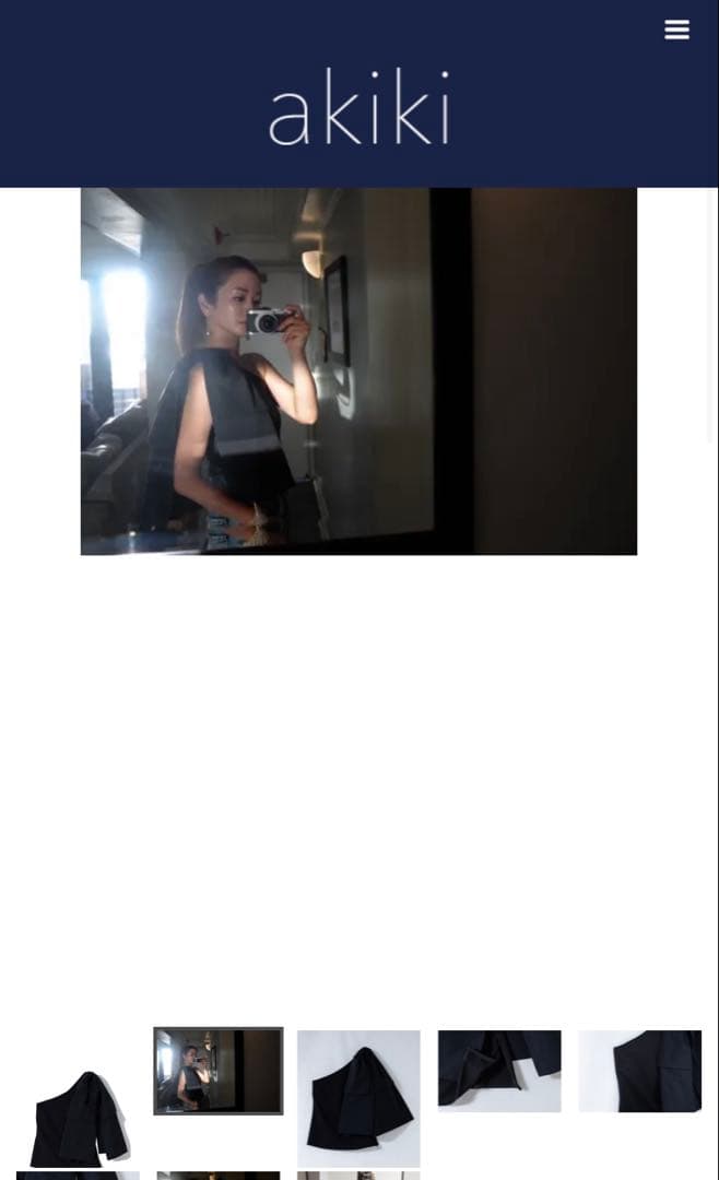 アキキ akiki ribbon one shoulder top Ⅲ