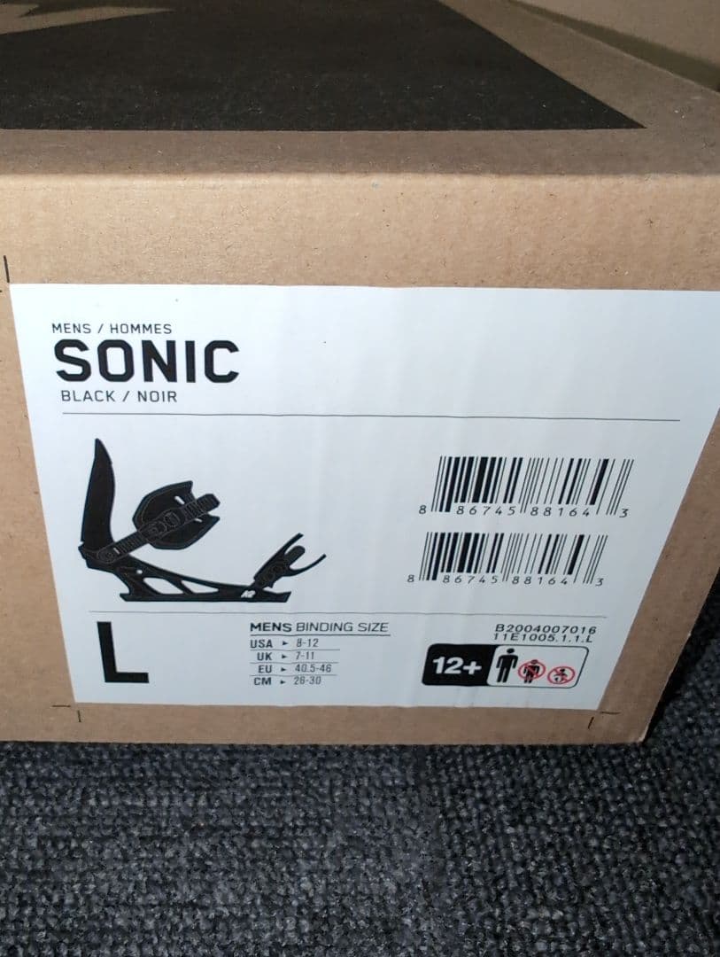 K2 ケーツー SONIC BLACK スノーボード ビンディング 20-21