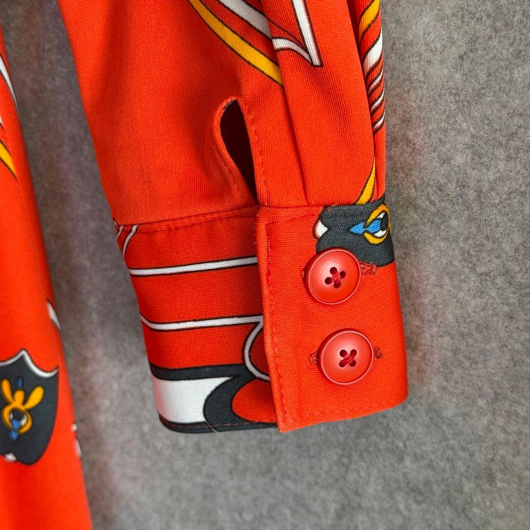 ヴィンテージ 昭和レトロ ジオメトリック柄ワンピース 70sモダンポップ 個性的