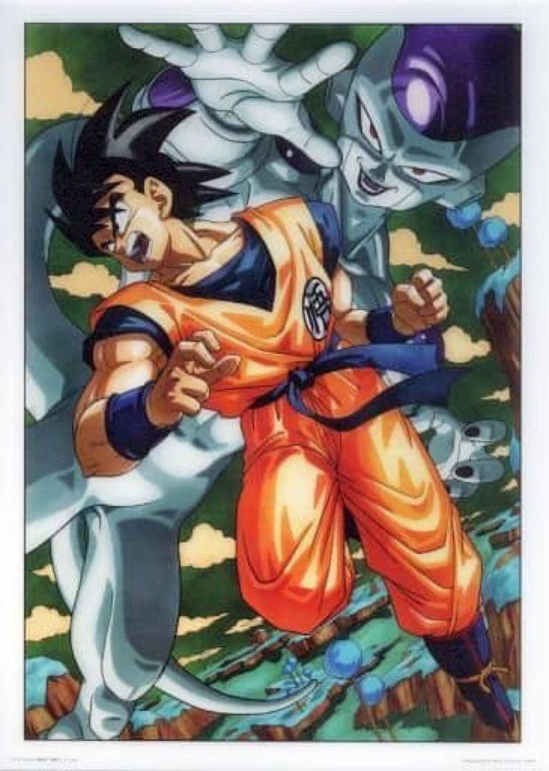 ドラゴンボールZ 孫悟空 VS フリーザ アートポスター(プラ製) 鳥山明