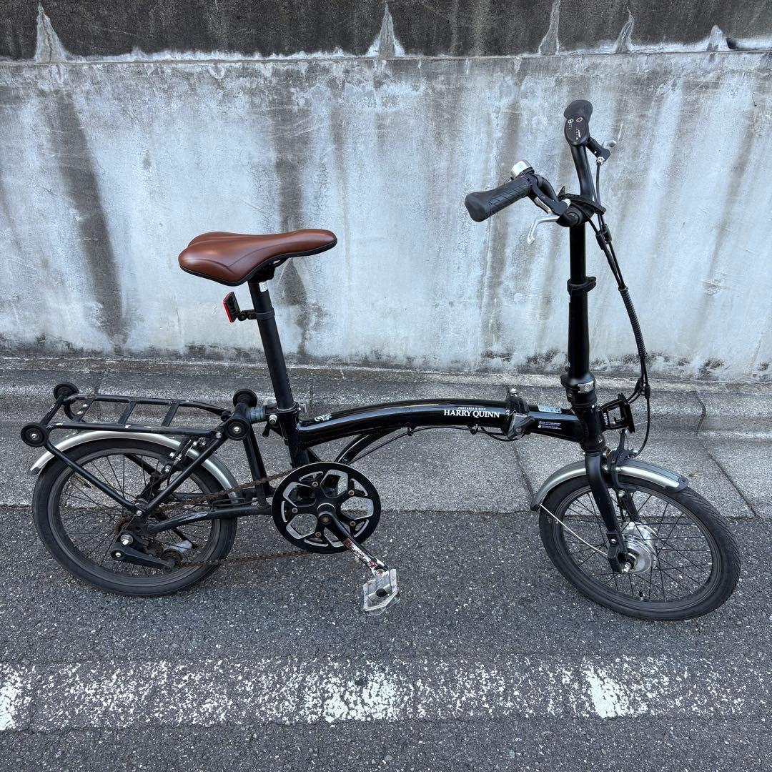 【早い者勝ち】HARRY QUINN 折りたたみ電動アシスト自転車 ブラック