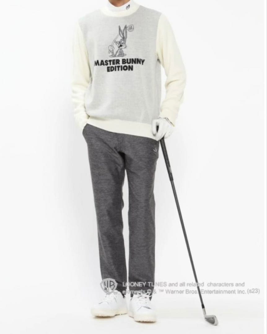 新品 マスターバニー Bugs Bunny 3色Wジャガード ニット(6)LL白