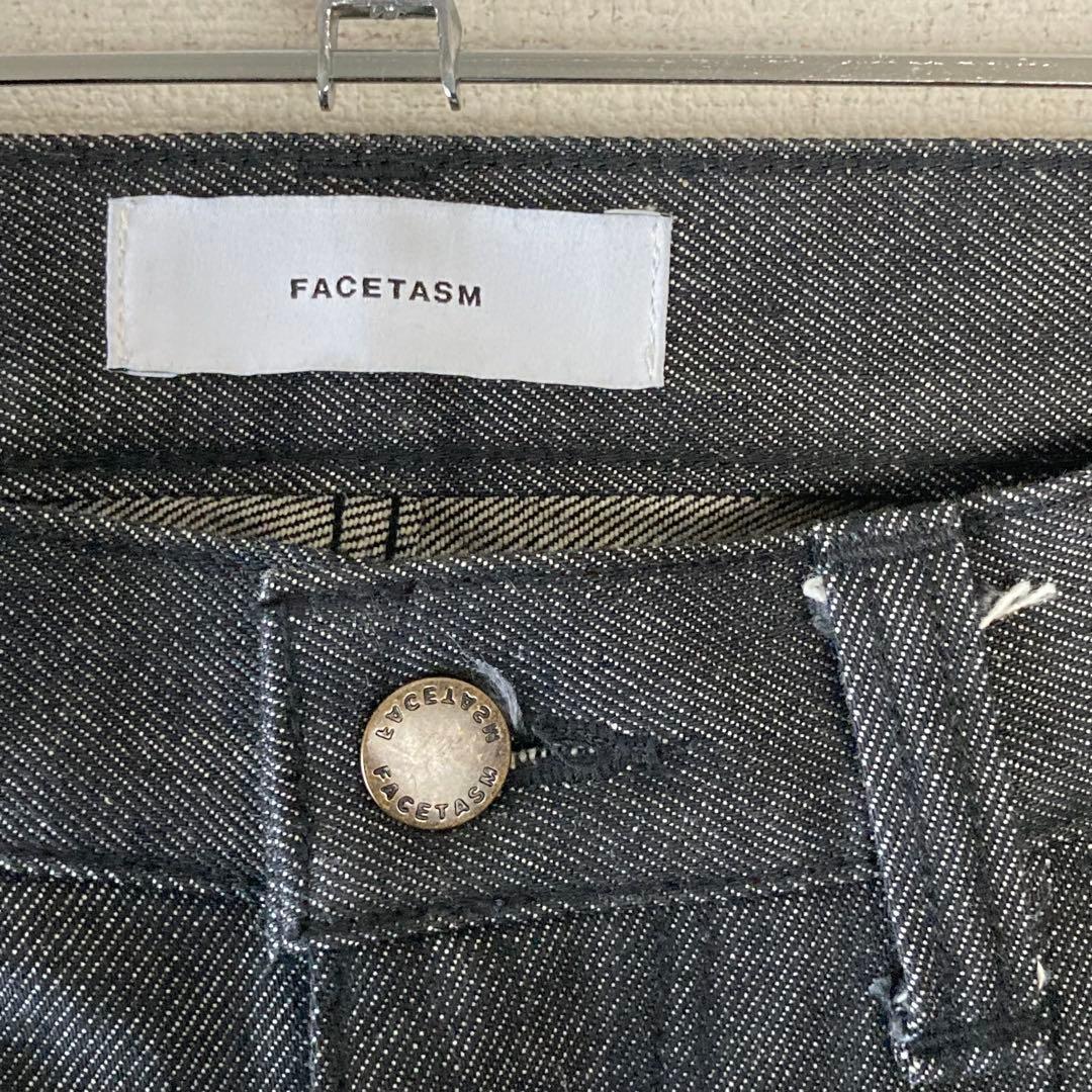 FACETASM タックデニムワイドパンツ ブラック 3 RB-PT-M16 FACETASM RB