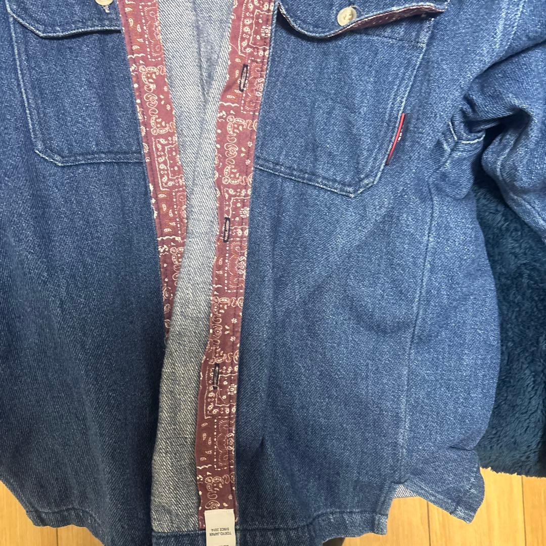 DESCENDANT SPICOLI HOODED デニム フード シャツM