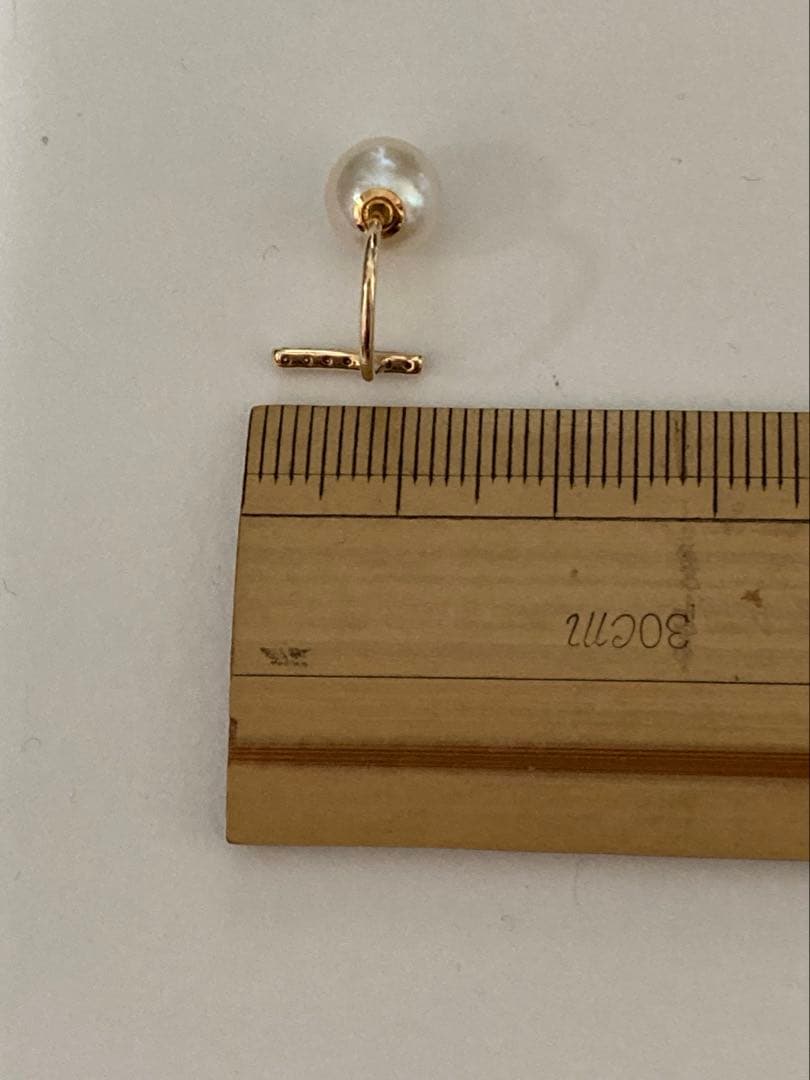 rn ！hirotaka ショートバー ダイヤピアス / アコヤパール