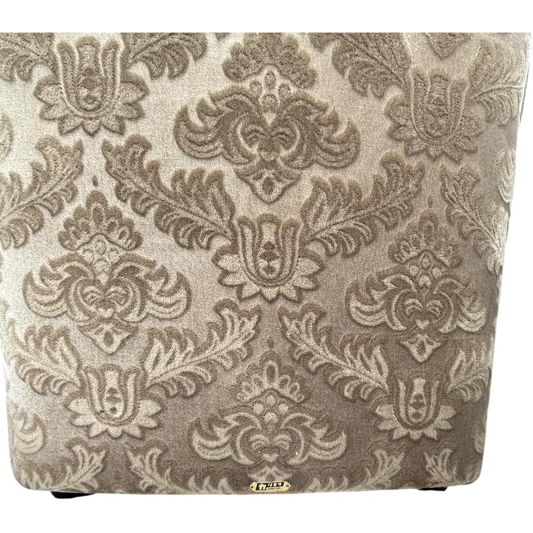 カリモク 金華山 花柄ベロアソファ 1人掛けソファ