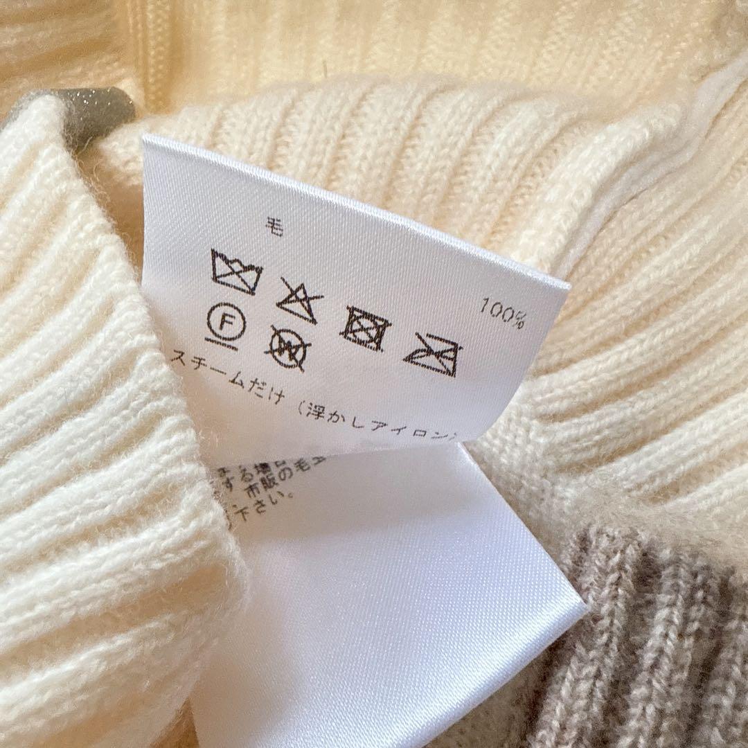 【デサントゴルフリュクス】美品 セットアップ ニット スカート ベージュ M