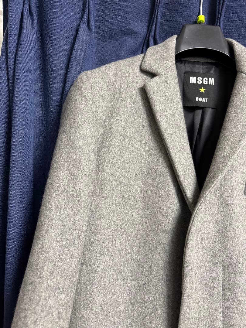 MSGM グレー 星型 チェスターコート