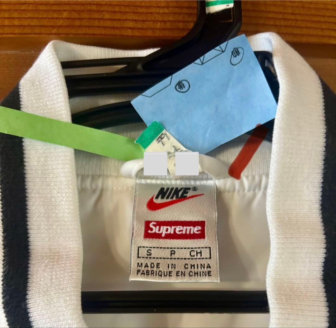 SUPREME NBA NIKEスタジャン ボックスロゴ ジャケット ホワイト