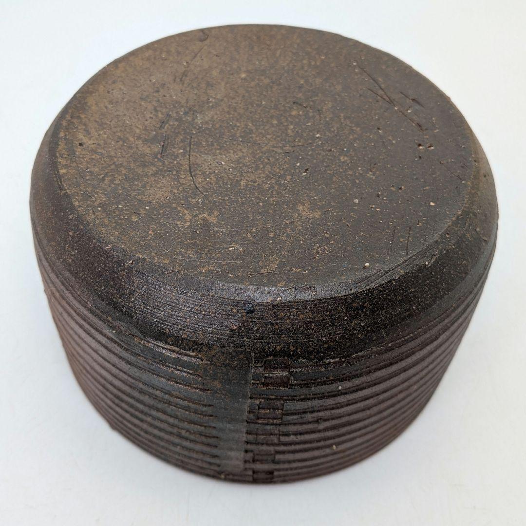 岡山県重要無形文化財 伊勢崎満 備前焼 建水 共箱栞 抹茶道具