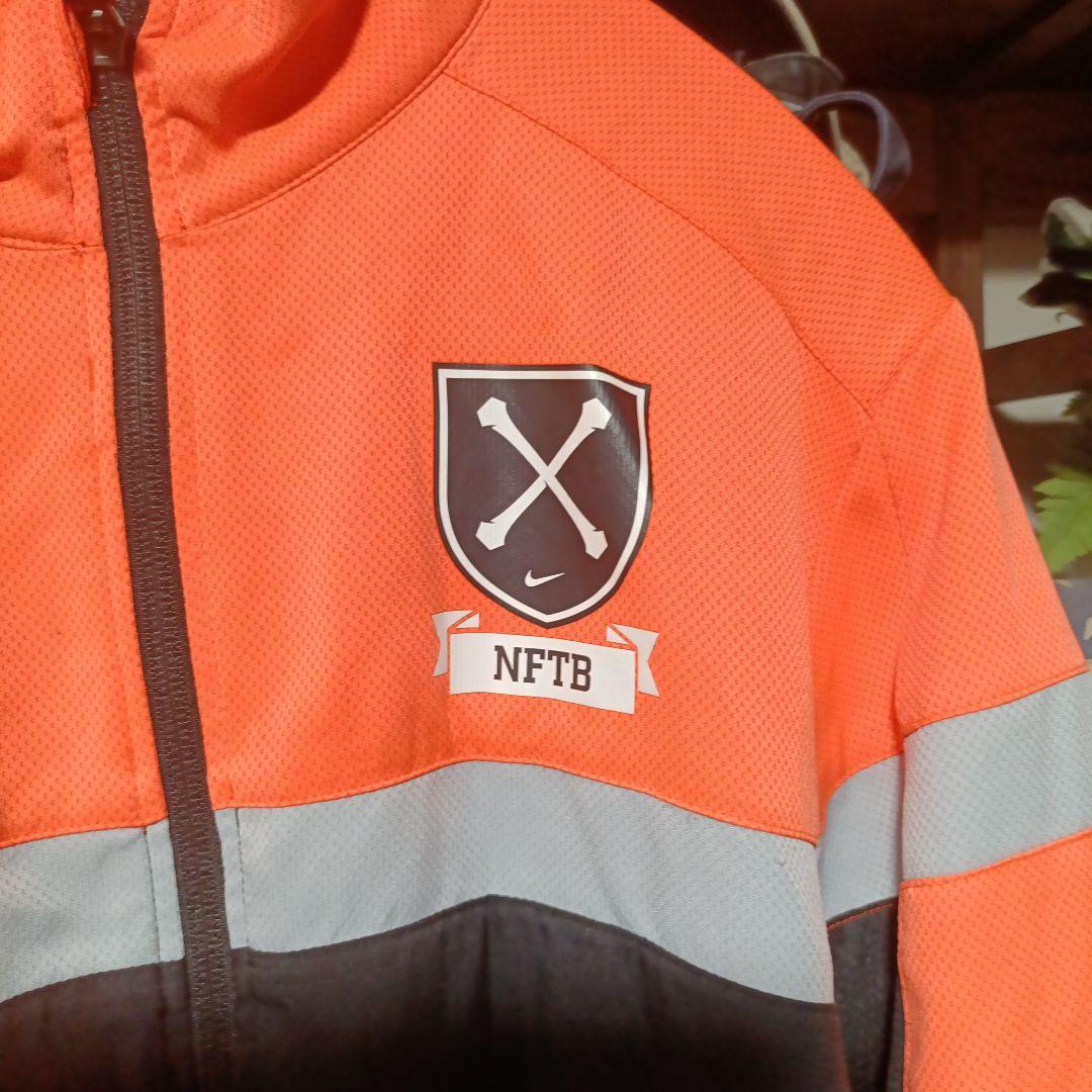 NIKE ナイキ nftb 薄手ジャージ 上下 セットアップ L 蛍光オレンジ色