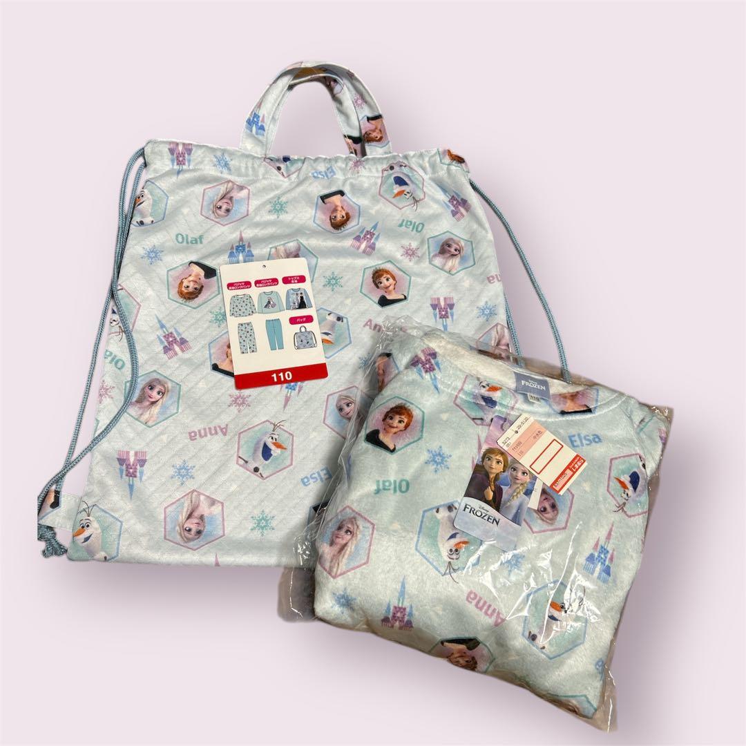 新品‼️しまむらハッピーバッグ 110センチ アナ雪パジャマ - メルカリ