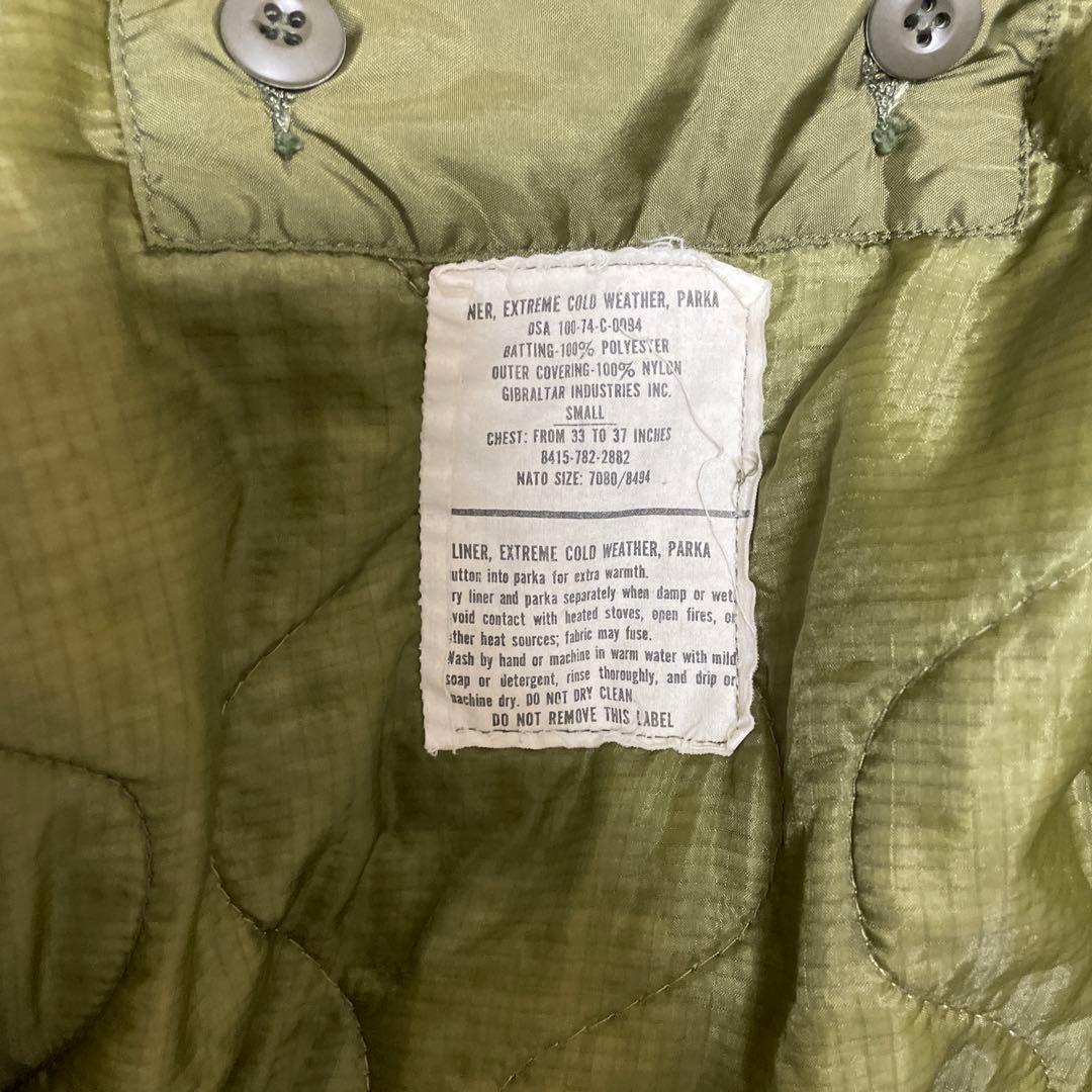 希少❗️米軍実物　M65フィッシュテールパーカー1988年最終型　Sライナー付き