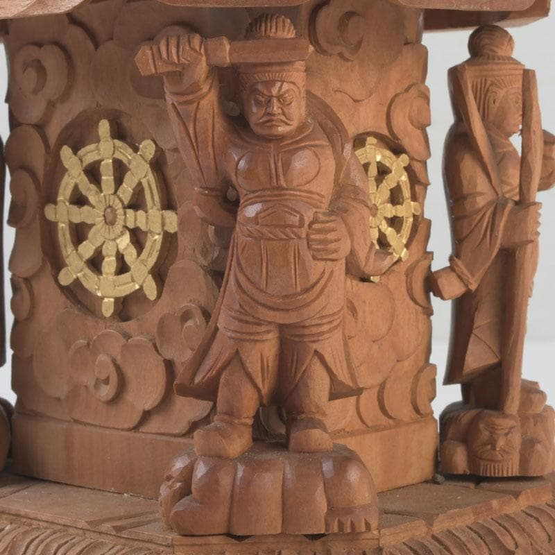 江戸(倉庫)　仏教美術　桧彫刻　大日如来像　仏像　置物　V　9312