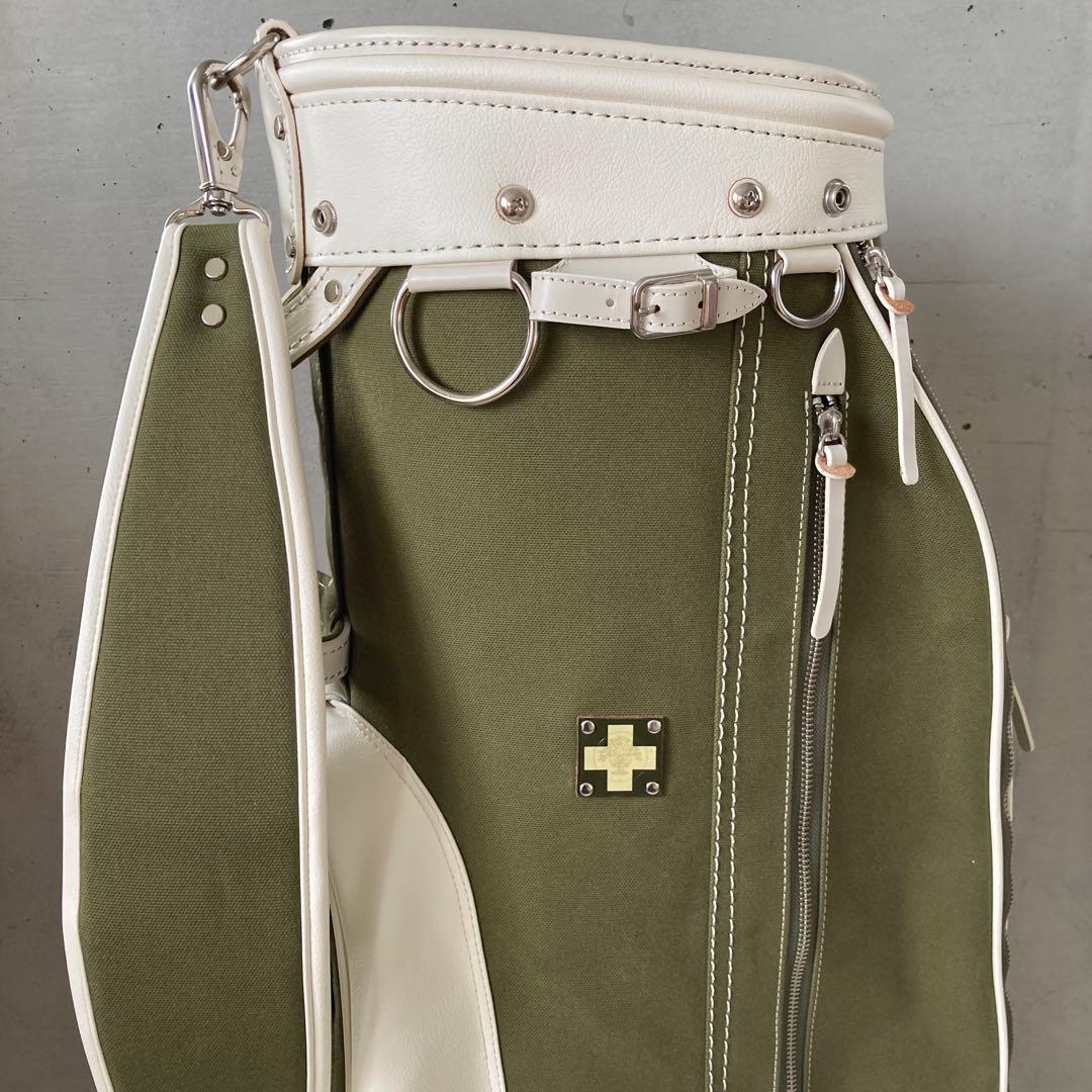 定価97900円⛳️極美品 木の庄帆布 クロスハンドルキャディバッグ グリーン