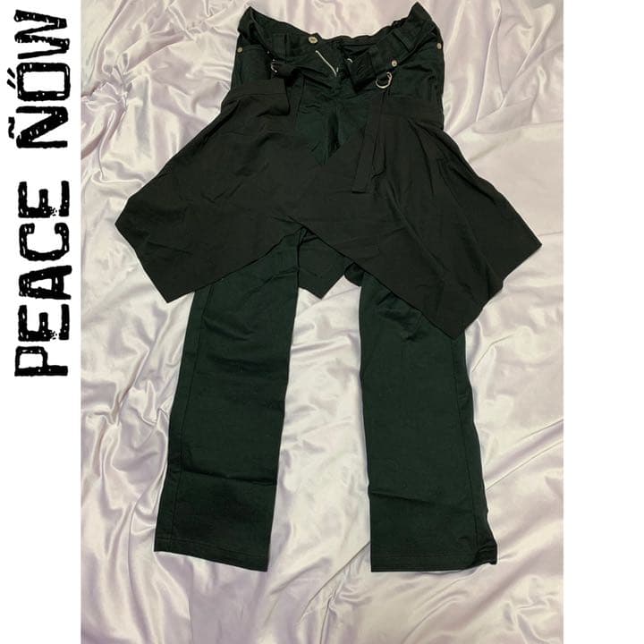 black peace now ブラックピースナウ 希少 パンツ 黒 サイズM PEACE