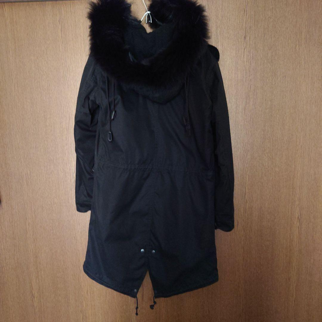 アタッチメント ライナー付きモッズコート黒