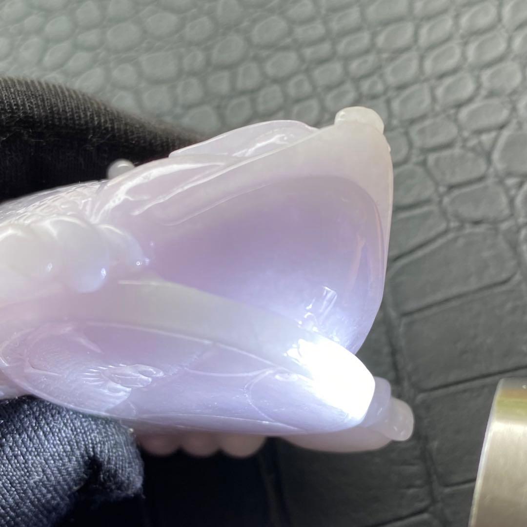 極上❣️ラベンダー本翡翠♡銭蛙ちゃん