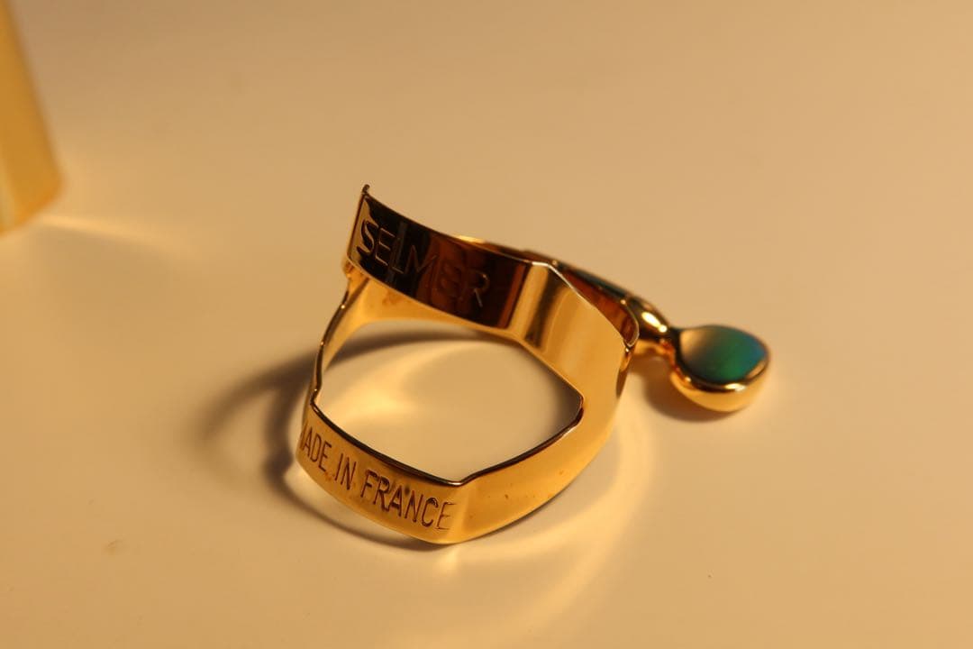 セルマー　ソプラノサックス　純正リガチャー　金メッキ