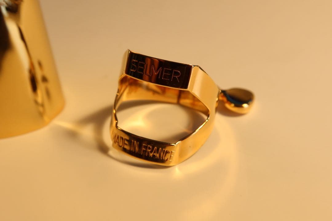 セルマー　ソプラノサックス　純正リガチャー　金メッキ