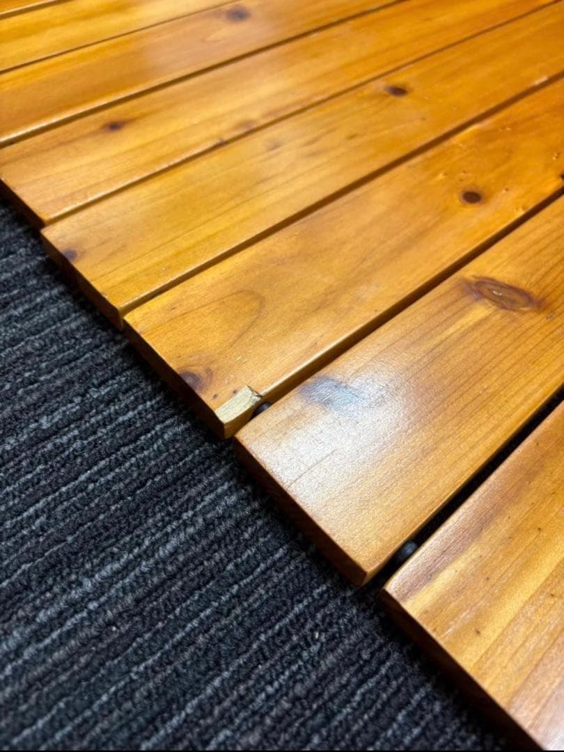 アルペン限定】コールマン ウッドロールテーブル110茶色×黒 ※高さ2段階調整