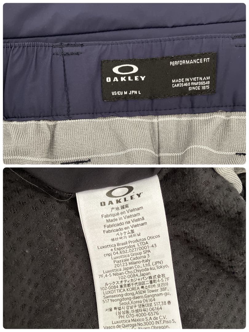 OAKLEY メンズゴルフウェアL中綿ブルゾン　プルオーバーネイビー上下セット