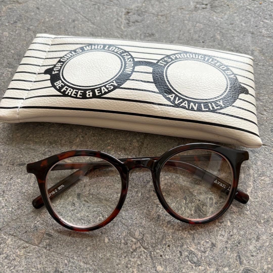 AVAN LILY べっ甲柄 ラウンド型メガネ - メルカリ