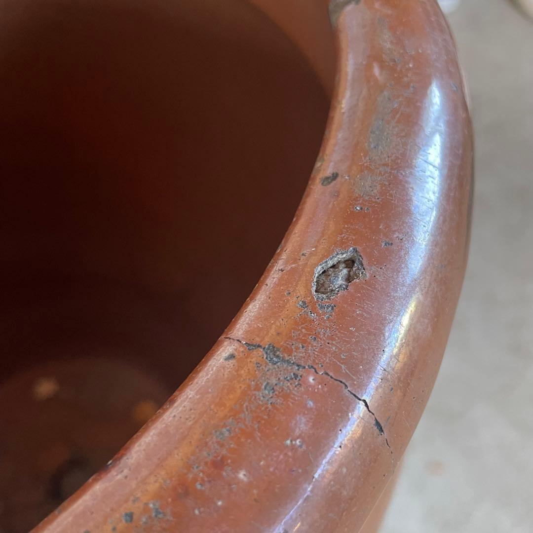 常滑焼 久松 陶器 壺 甕【昭和レトロ】山野草鉢 植木鉢 プランターカバー