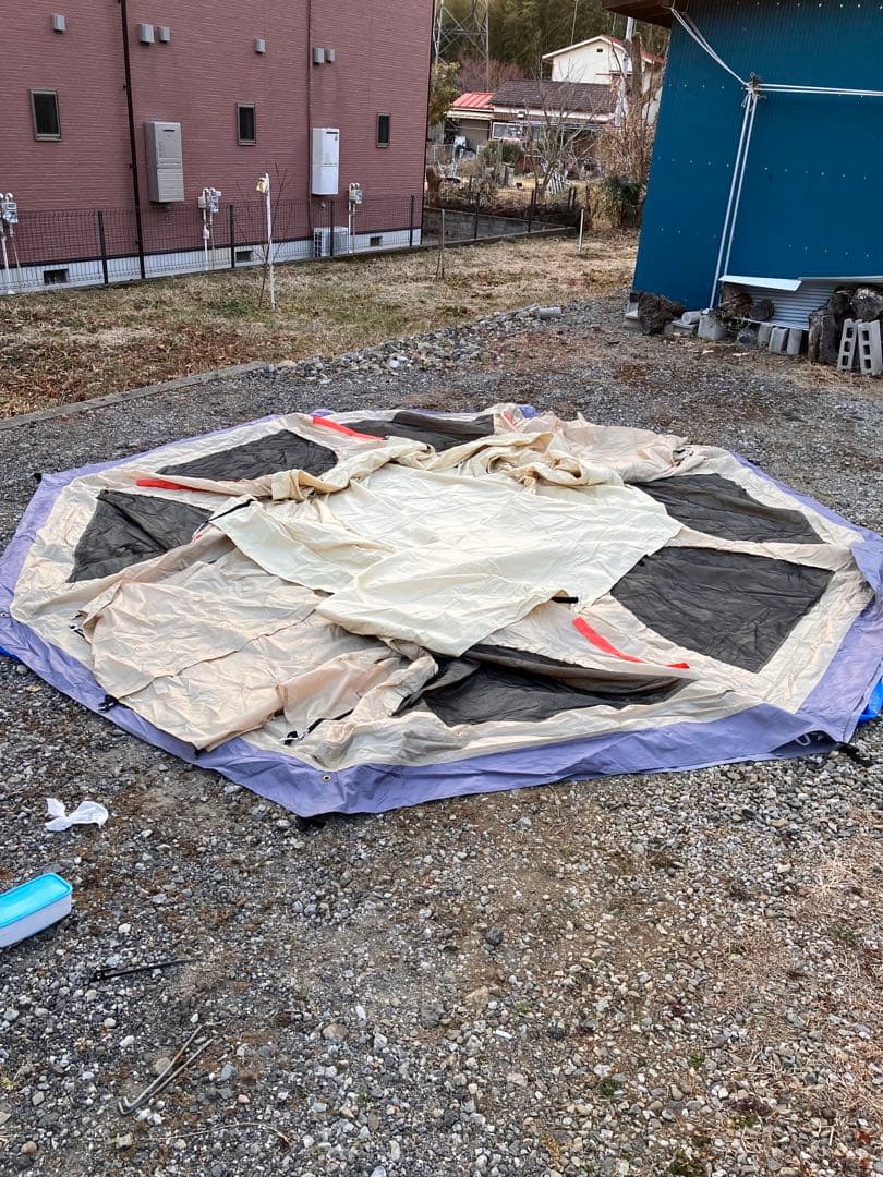 廃番品 DOD タケノコテントミニ 純正グランドシート付き 3回使用 中古品