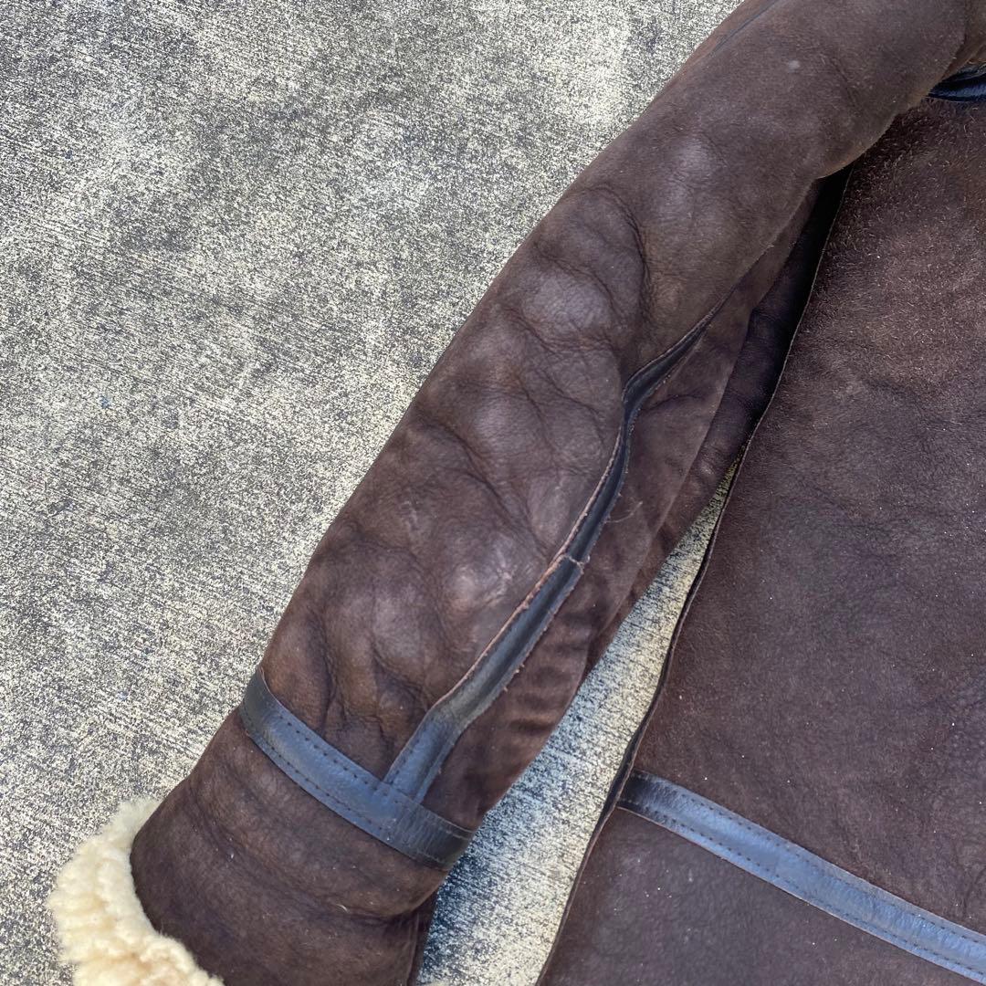 希少　美品　アヴィレックス B-7 ムートン アラスカンコート ヴィンテージ　茶