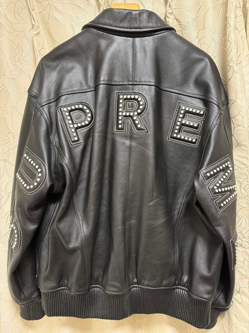 Supreme Studded Arc Logo Leather Jacket - メルカリ