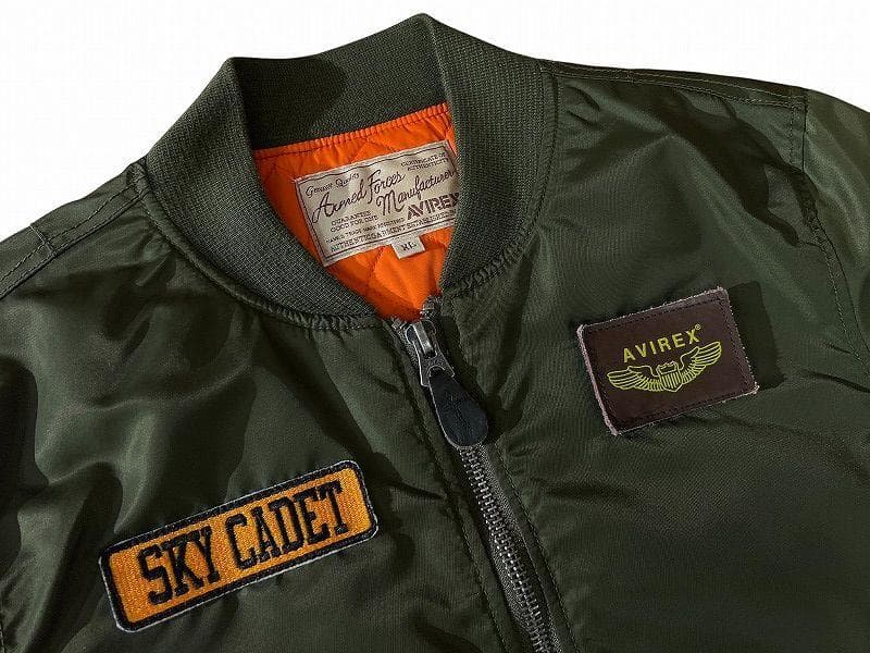 専用　限定 アビレックス ミッキー プリント 刺繍ワッペン MA-1 ジャケット