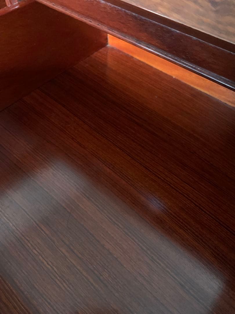 花梨材　ラインティングビュー　デスク　猫脚