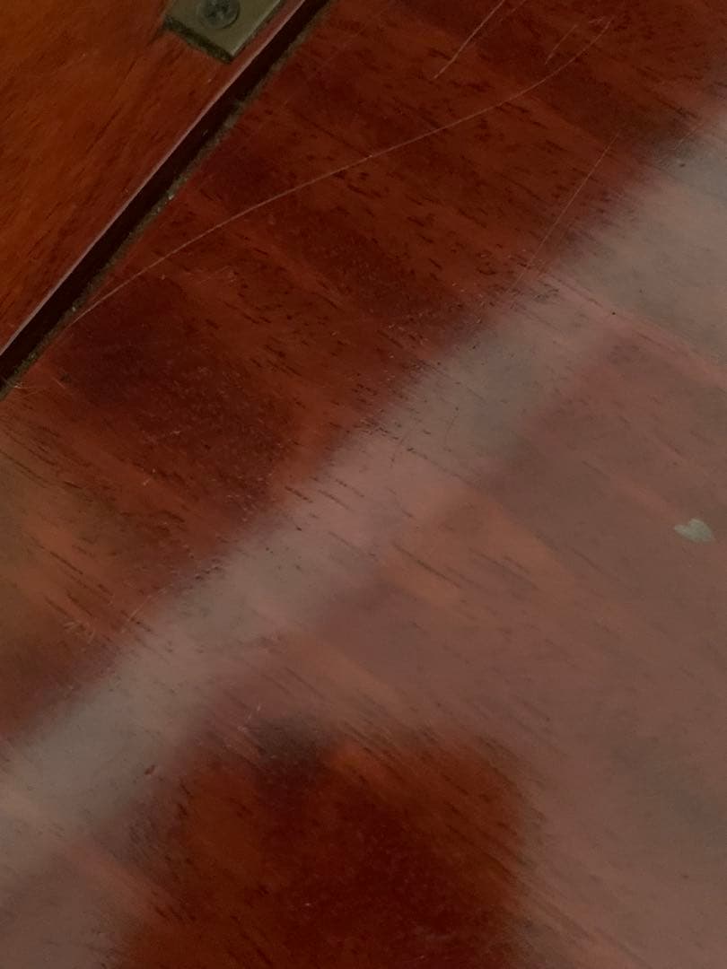 花梨材　ラインティングビュー　デスク　猫脚