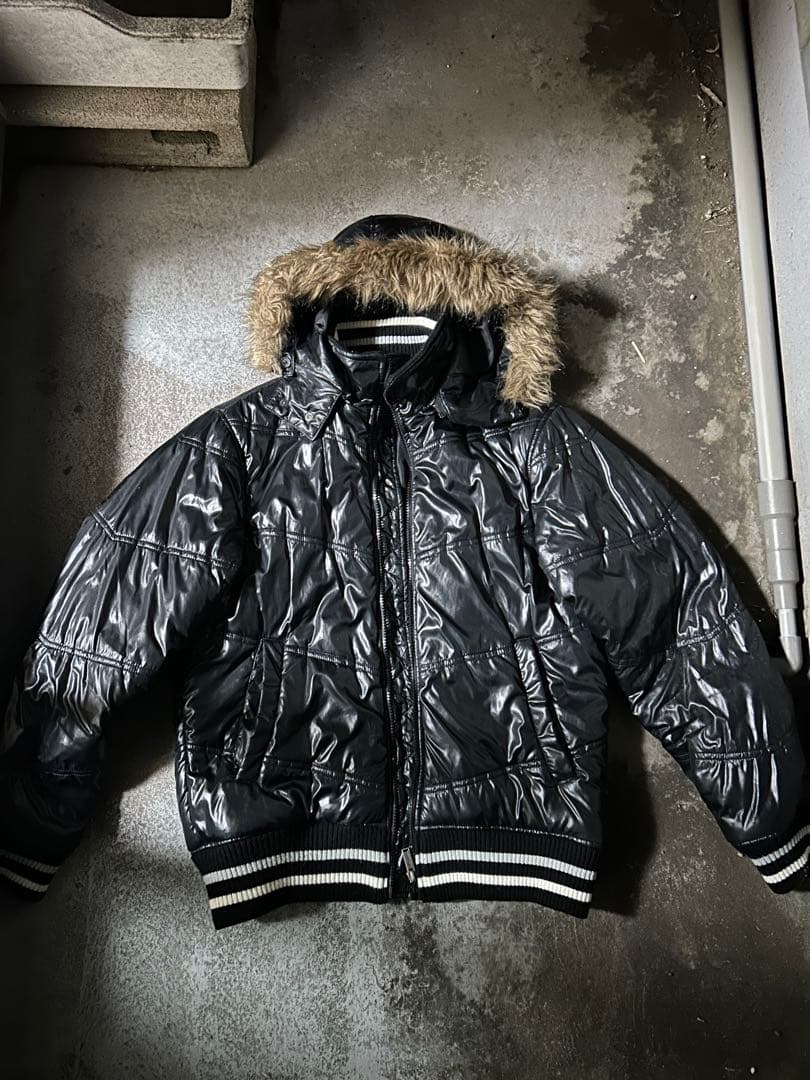 y2k』早い者勝ち 平成 お兄系 光沢ファーダウン - メルカリ