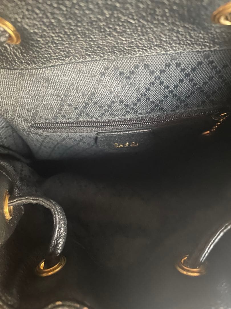 希少 OLD GUCCI バンブー スエード レザー ミニリュック ブラック